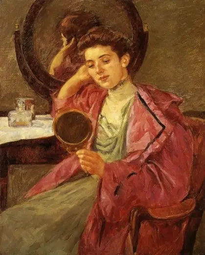 Reproduction du tableau « Antoinette à sa coiffeuse - Mary Cassatt » par Alpha Reproduction en peinture à l’huile