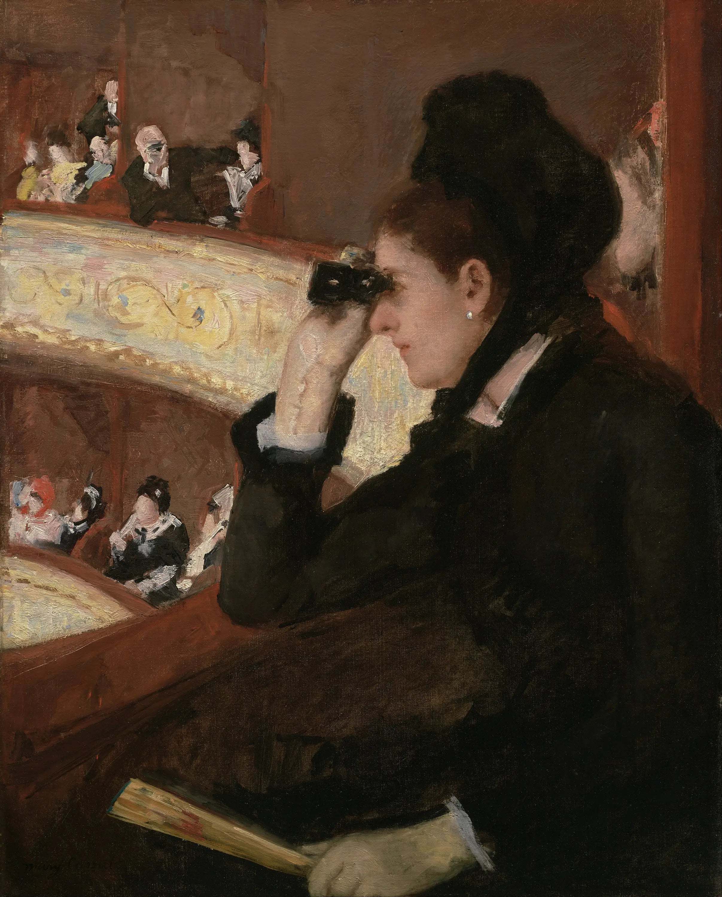 Reproduction du tableau « Dans la loge - Mary Cassatt » par Alpha Reproduction en peinture à l’huile