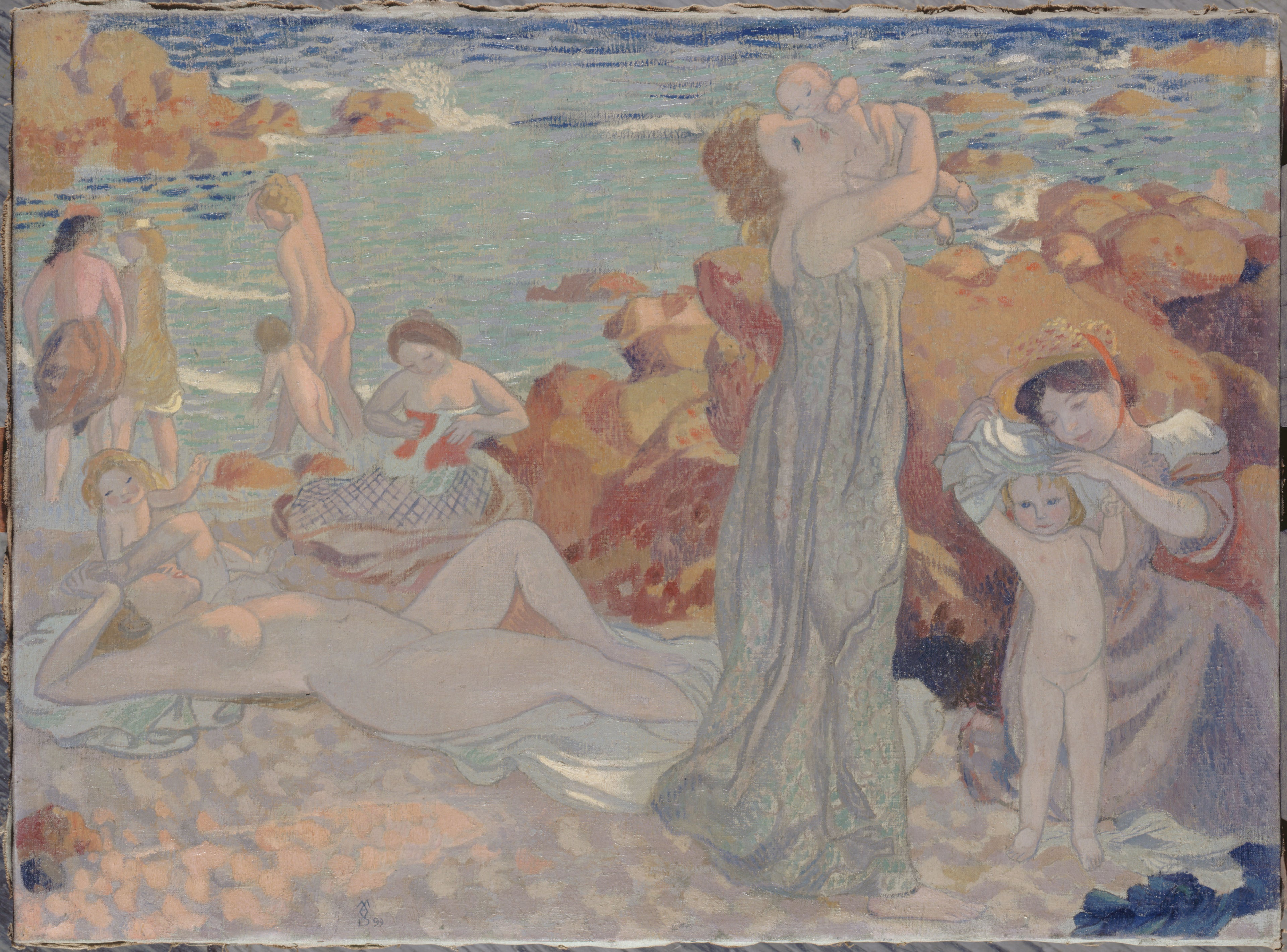 Baigneuses plage du Pouldu - Maurice Denis - Alpha Reproduction