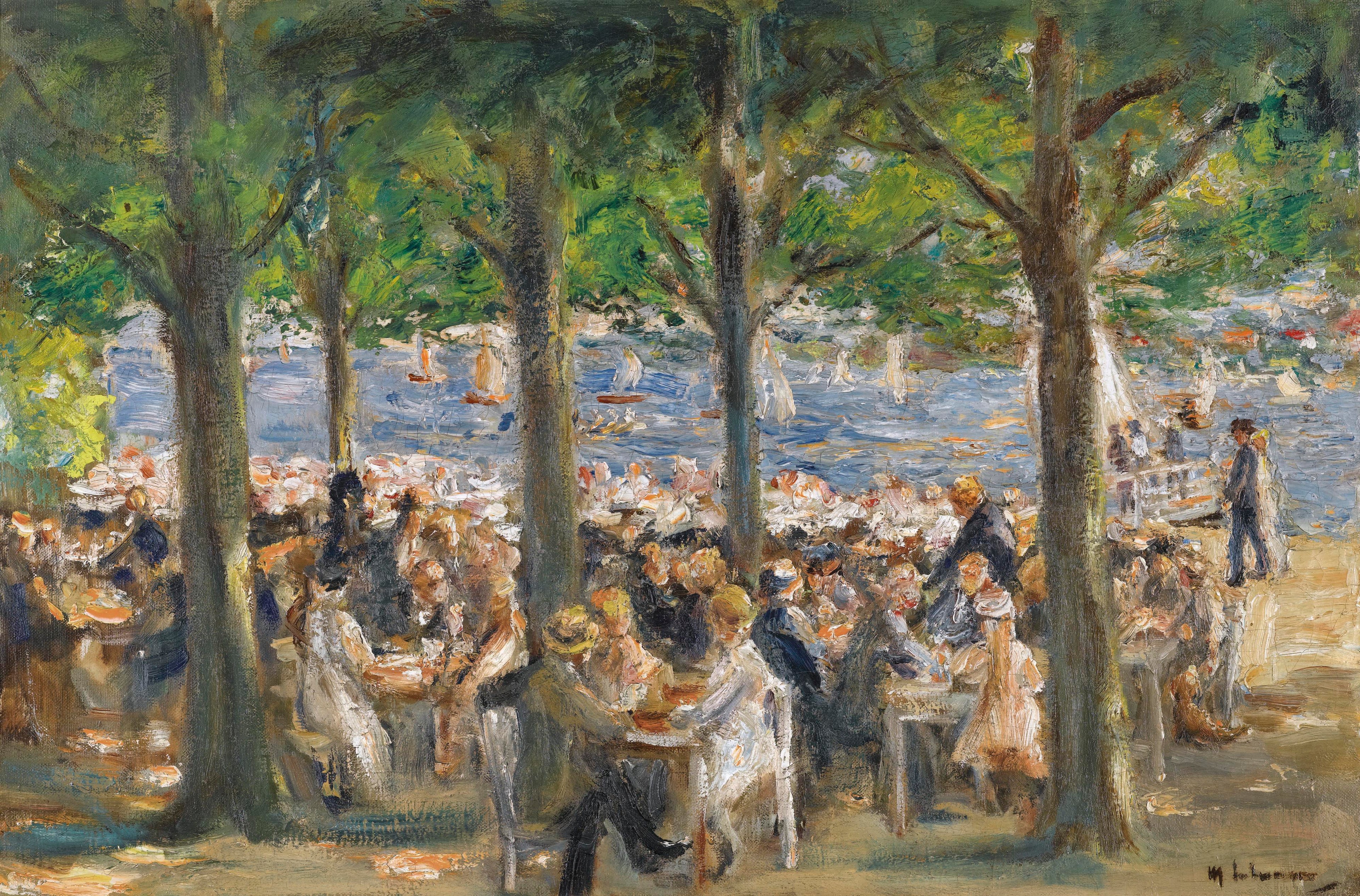 Biergarten près de la Havel sous les arbres - Max Liebermann - Alpha Reproduction