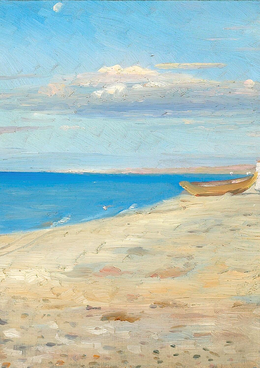 Lumière d’hiver. Paysage de plage de Skagen. - Michael Peter Ancher - Alpha Reproduction