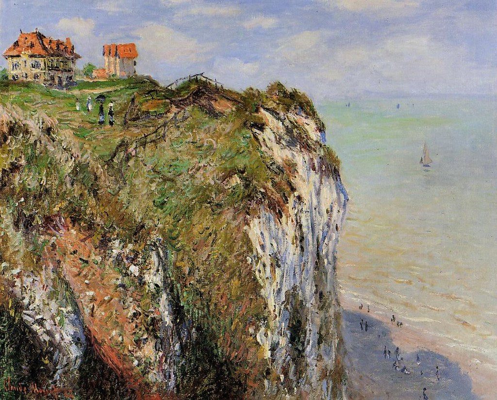 Reproduction du tableau « La Falaise à Dieppe - Claude Monet » par Alpha Reproduction en peinture à l’huile