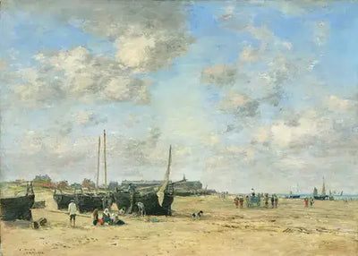 Reproduction du tableau « Bord de mer de Berck - Eugène Boudin » par Alpha Reproduction en peinture à l’huile