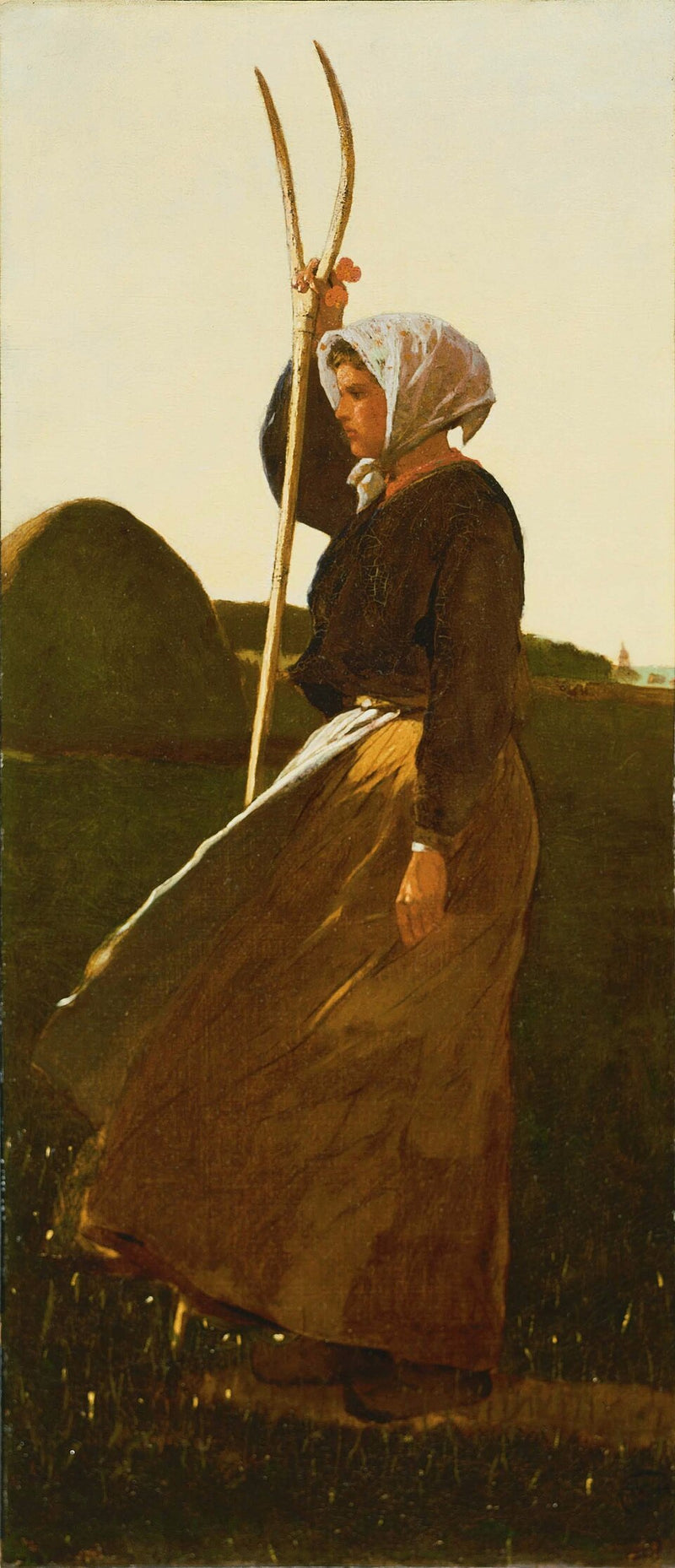 Fille avec une fourche - Winslow Homer
