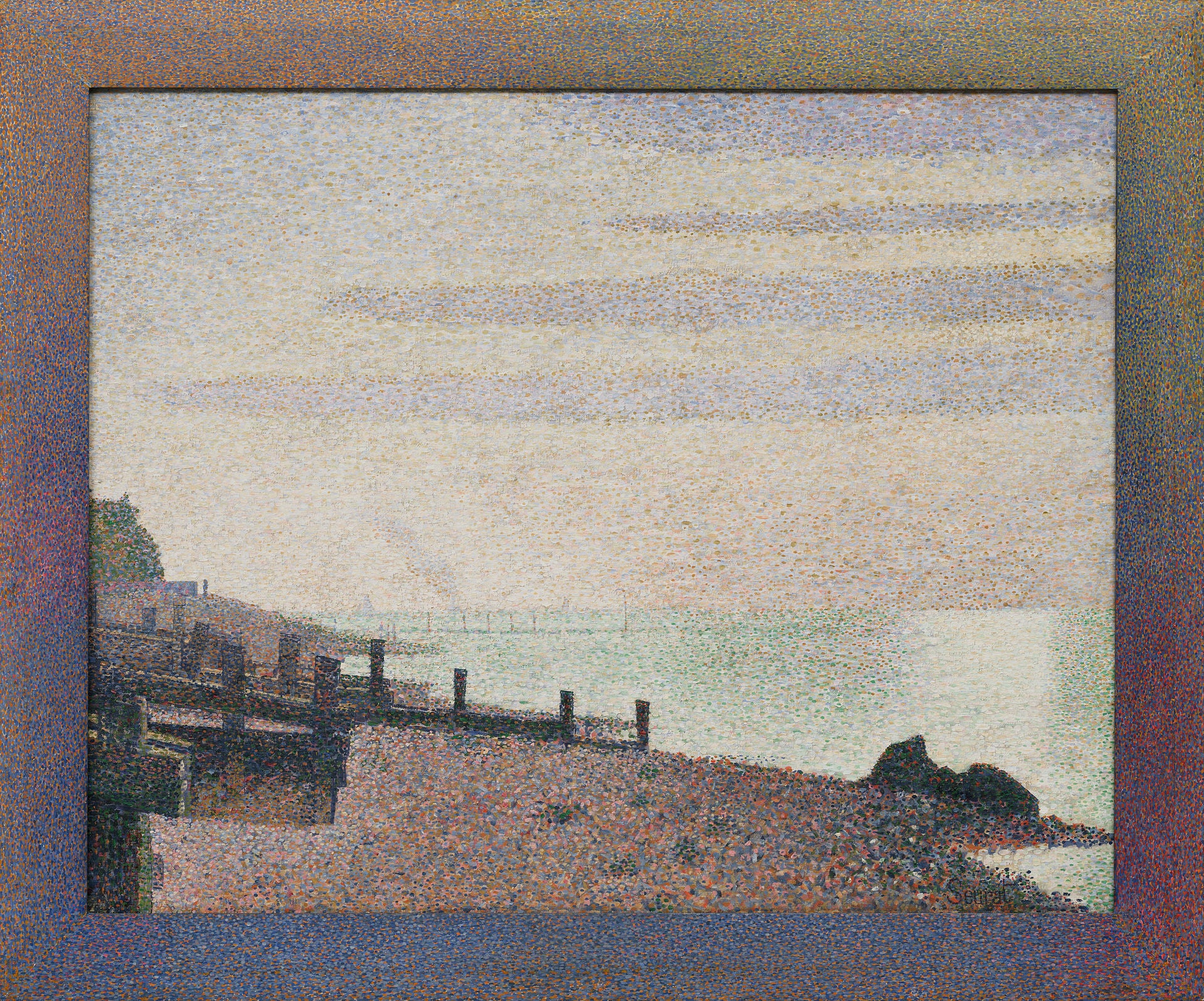 Reproduction du tableau « Honfleur, un soir, embouchure de la Seine - Georges Seurat » par Alpha Reproduction en peinture à l’huile