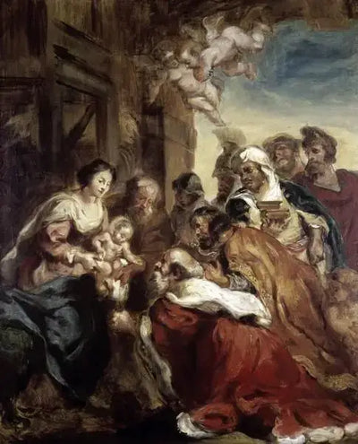 Reproduction du tableau « L'Adoration des mages - Eugène Delacroix » par Alpha Reproduction en peinture à l’huile