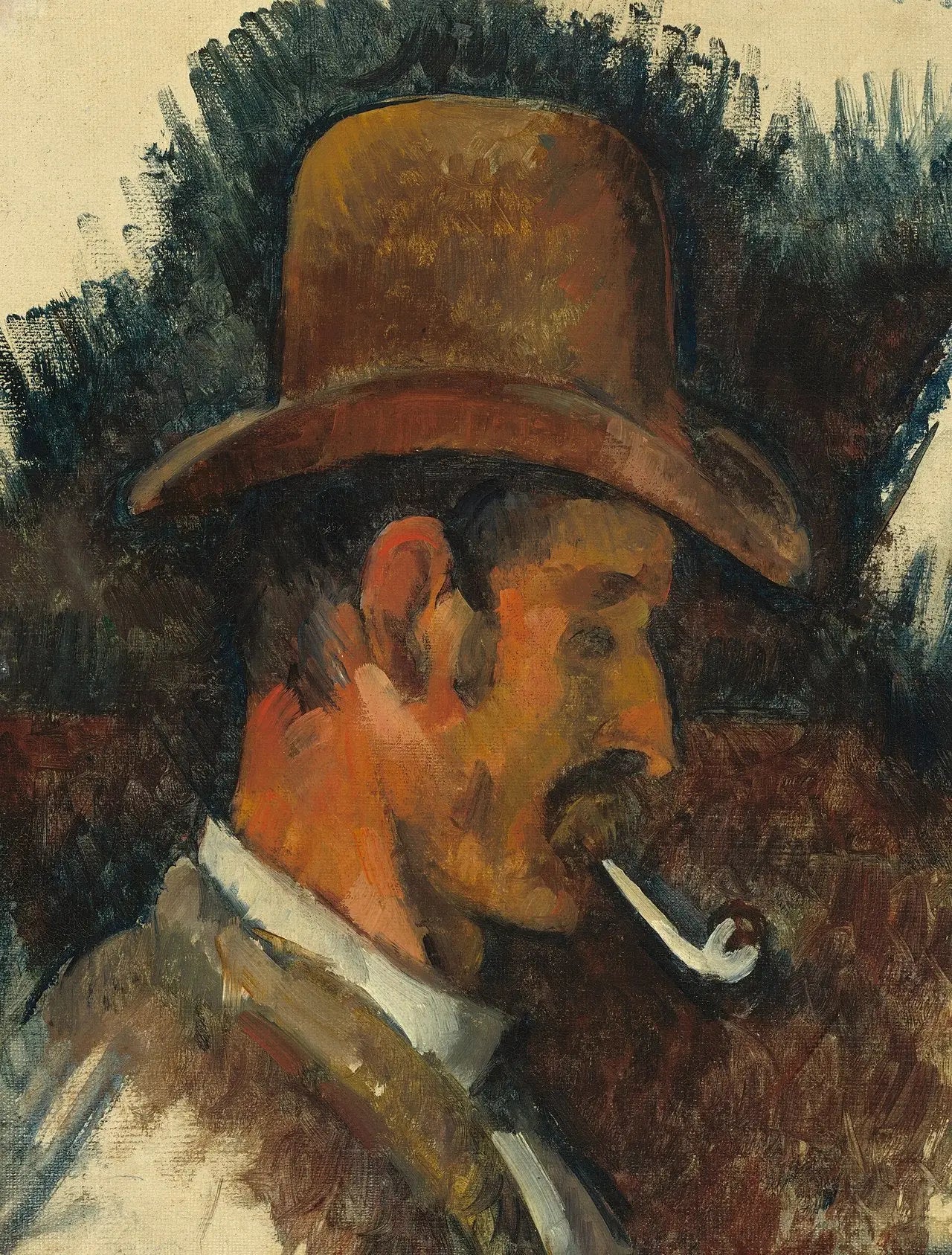 Reproduction du tableau « L'Homme à la pipe - Paul Cézanne » par Alpha Reproduction en peinture à l’huile