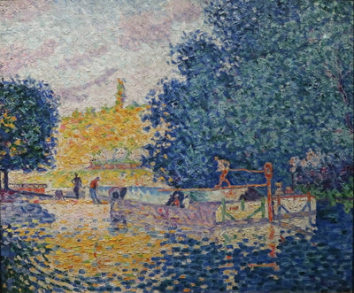 Reproduction du tableau « L'écluse de Samois - Paul Signac » par Alpha Reproduction en peinture à l’huile