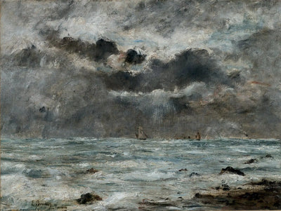 Reproduction du tableau « La côte à Trouville - Eugène Boudin » par Alpha Reproduction en peinture à l’huile