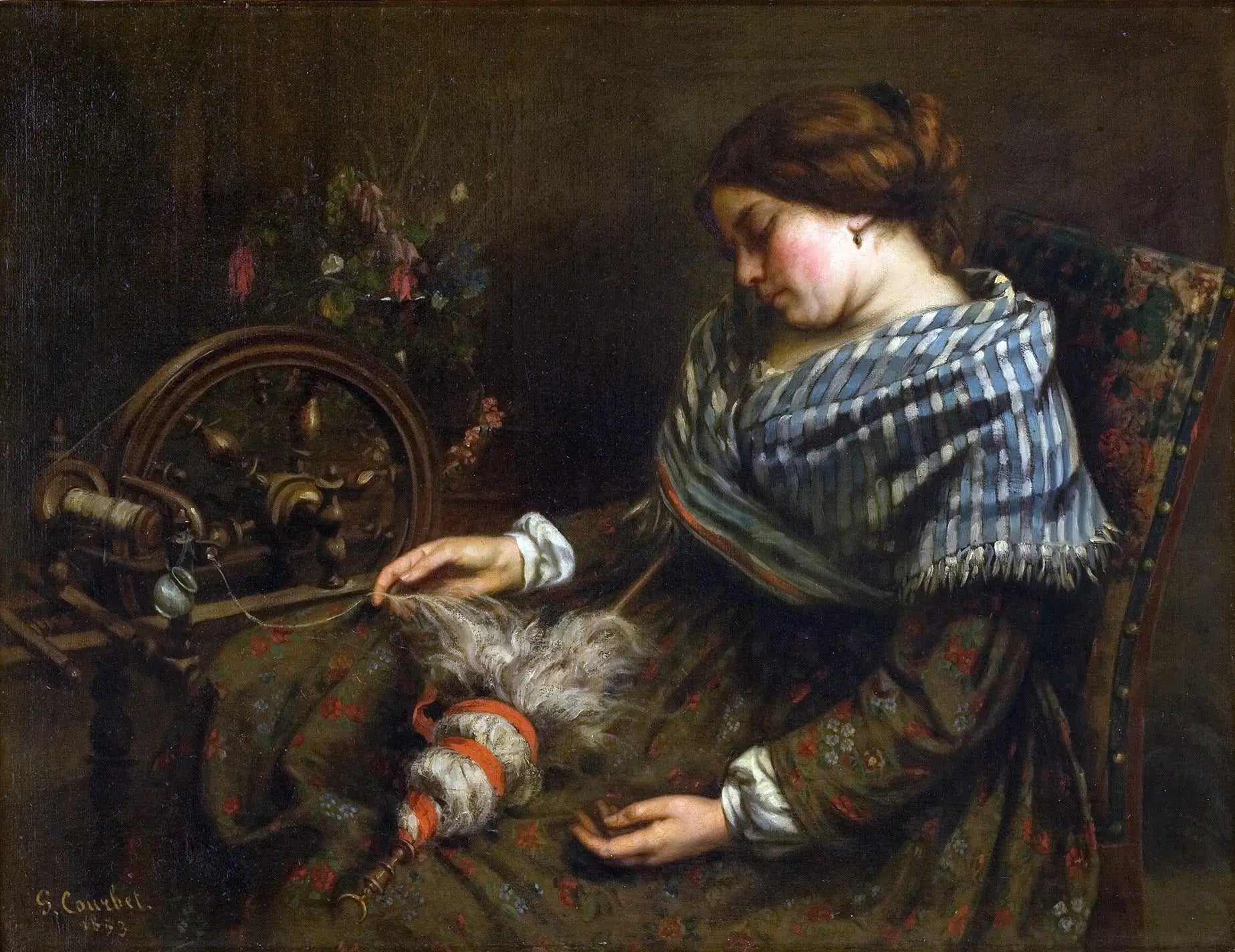 La fileuse endormie - Gustave Courbet - Alpha Reproduction