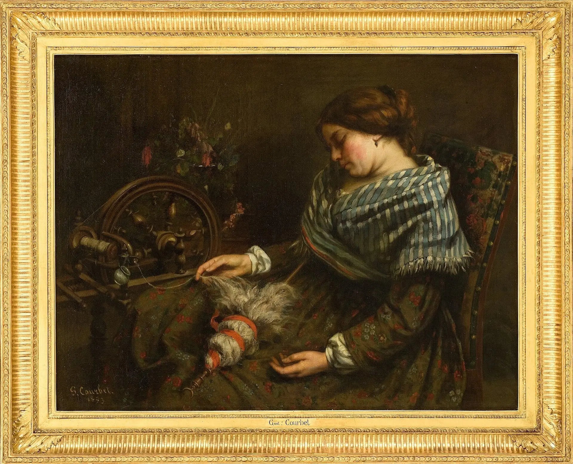 La fileuse endormie - Gustave Courbet - Alpha Reproduction