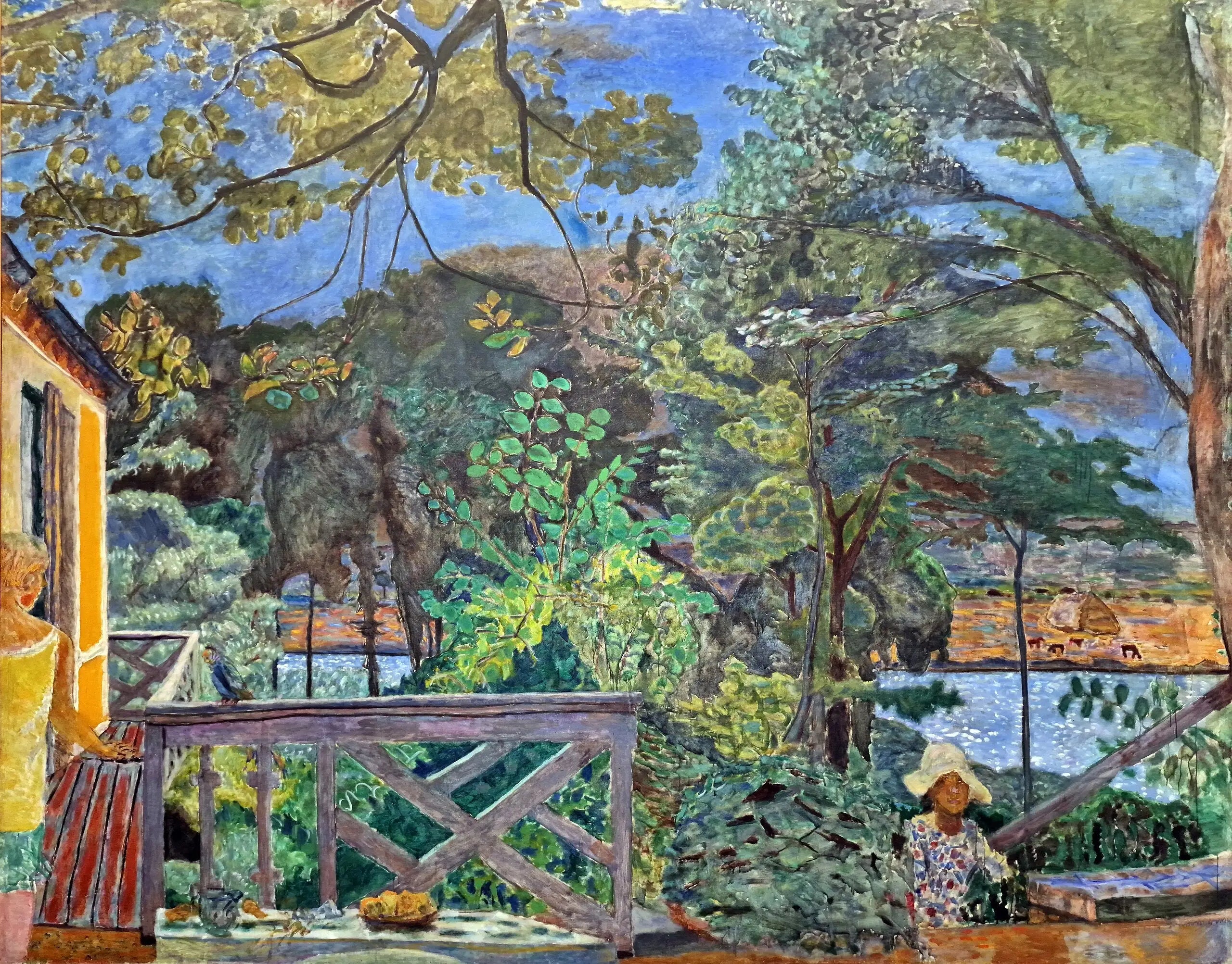 Reproduction du tableau « La terrasse de Vernon - Pierre Bonnard » par Alpha Reproduction en peinture à l’huile