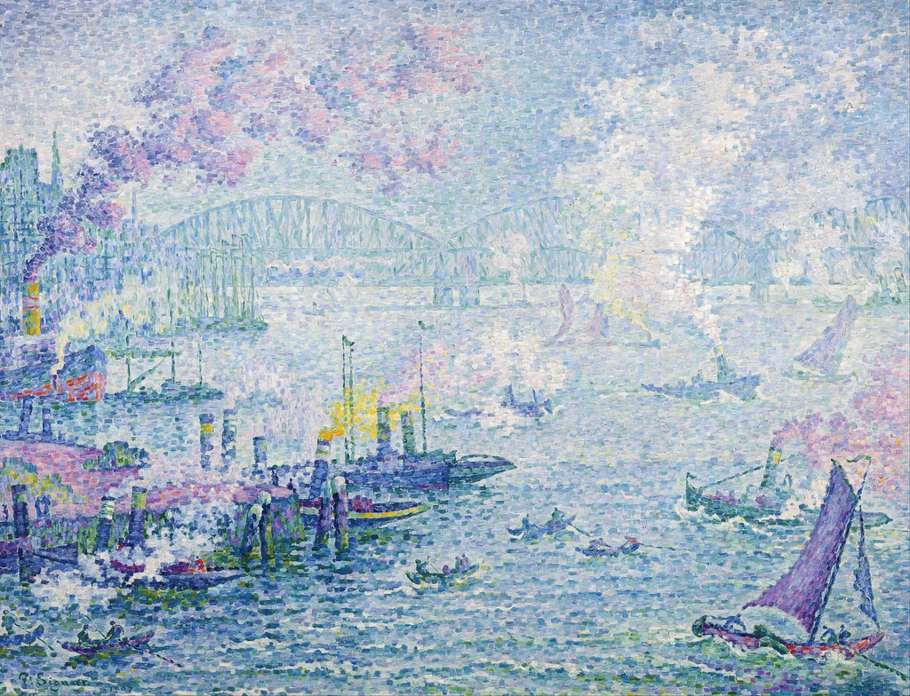 Reproduction du tableau « Le port de Rotterdam - Paul Signac » par Alpha Reproduction en peinture à l’huile