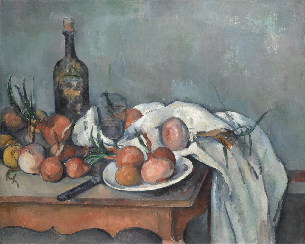 Reproduction du tableau « Nature morte aux oignons - Paul Cézanne » par Alpha Reproduction en peinture à l’huile