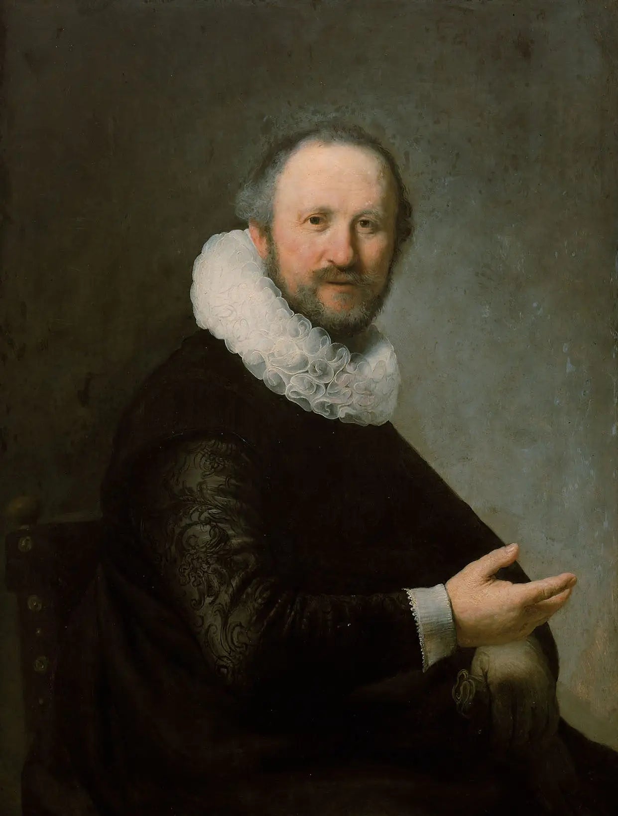 Reproduction du tableau « Portrait d’homme. - Rembrandt » par Alpha Reproduction en peinture à l’huile