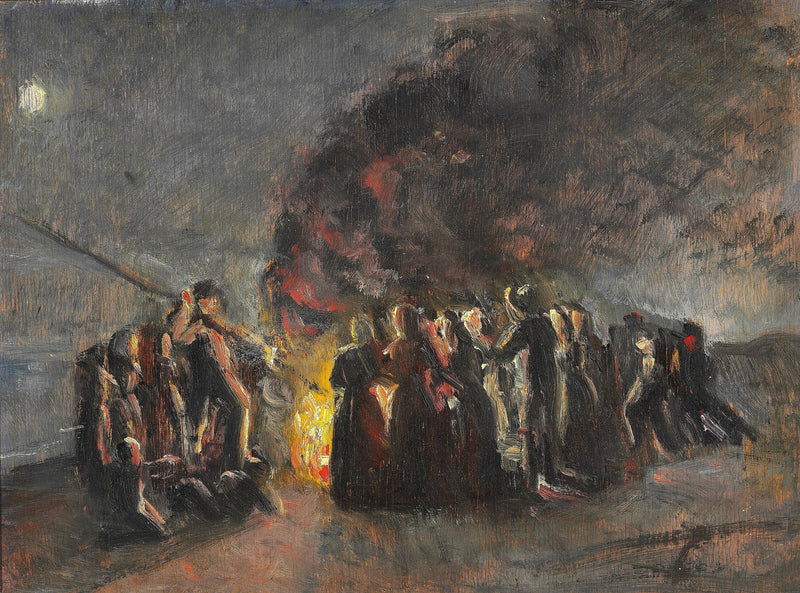 ग्रीष्म संक्रांति की पूर्व संध्या, स्केगन बीच। -माइकल पीटर एंकर