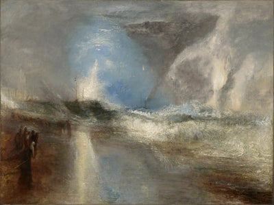 Reproduction du tableau « Rockets and Blue Lights (Close at Hand) to Warn Steamboats of Shoal - J. M. W. Turner » par Alpha Reproduction en peinture à l’huile
