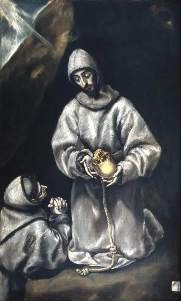 Saint François et frère Léon méditant sur la mort - El Greco - Alpha Reproduction
