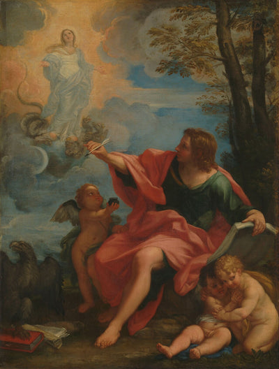 Saint Jean évangéliste à Patmos - Carlo Maratta