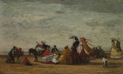 Reproduction du tableau « Scène de plage - Eugène Boudin » par Alpha Reproduction en peinture à l’huile