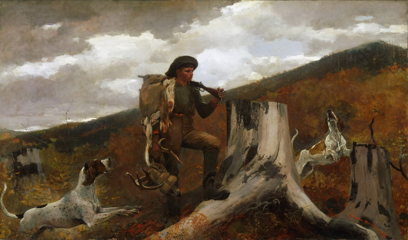Un chasseur et ses chiens - Winslow Homer
