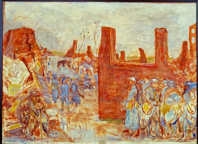 Reproduction du tableau « Village en ruine - Pierre Bonnard » par Alpha Reproduction en peinture à l’huile