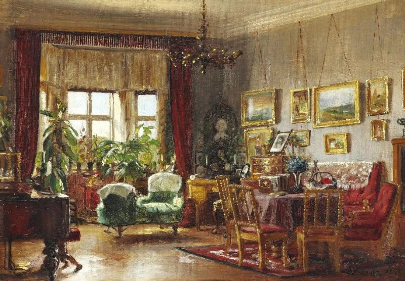 कलाकार के बचपन के घर का अंदरूनी हिस्सा, Strandgade 30, Christianshavn - Peder Severin Krøyer