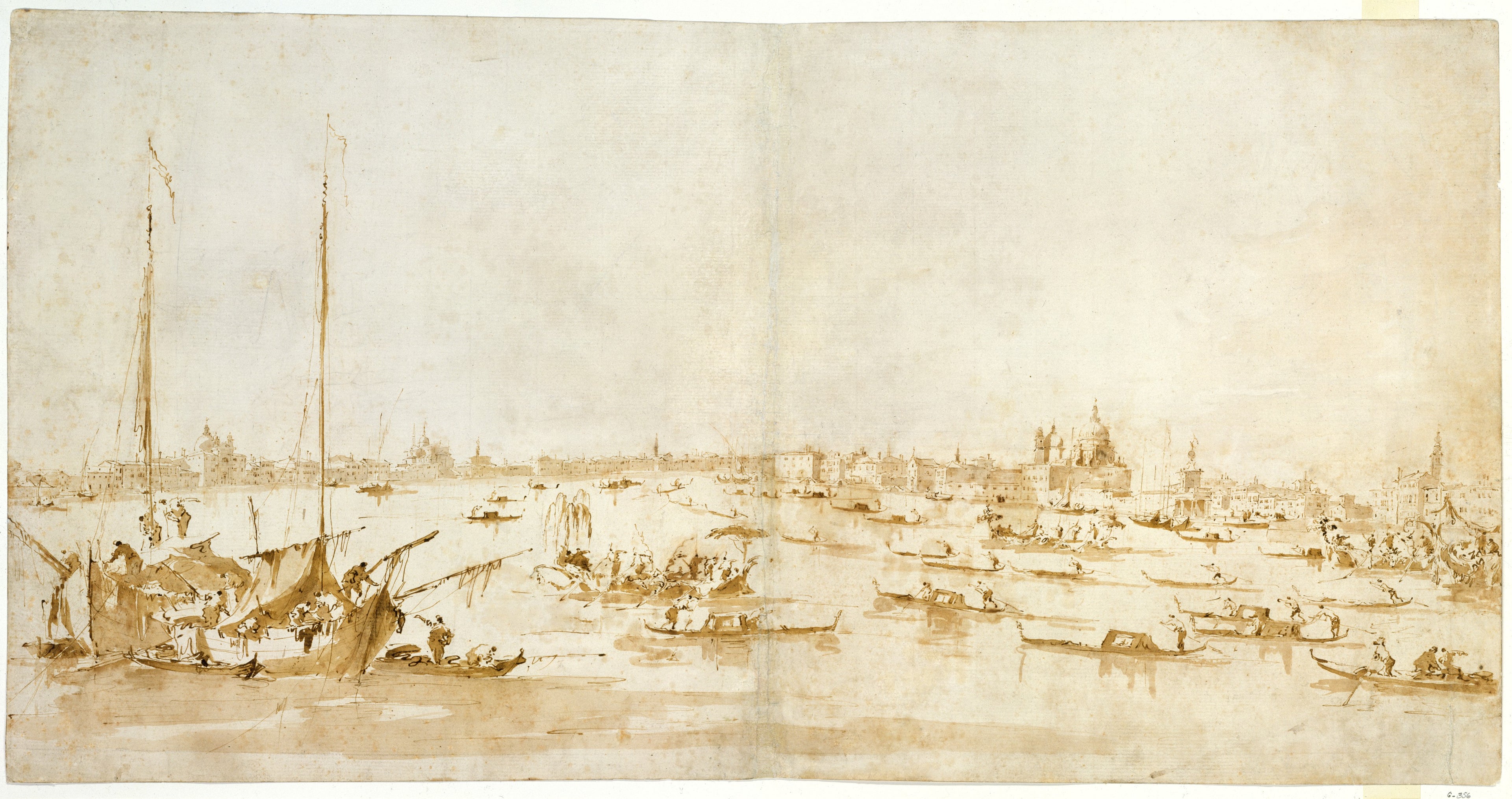 Vue panoramique du Bacino di San Marco regardant le canal de la Giudecca - Francesco Guardi - Alpha Reproduction