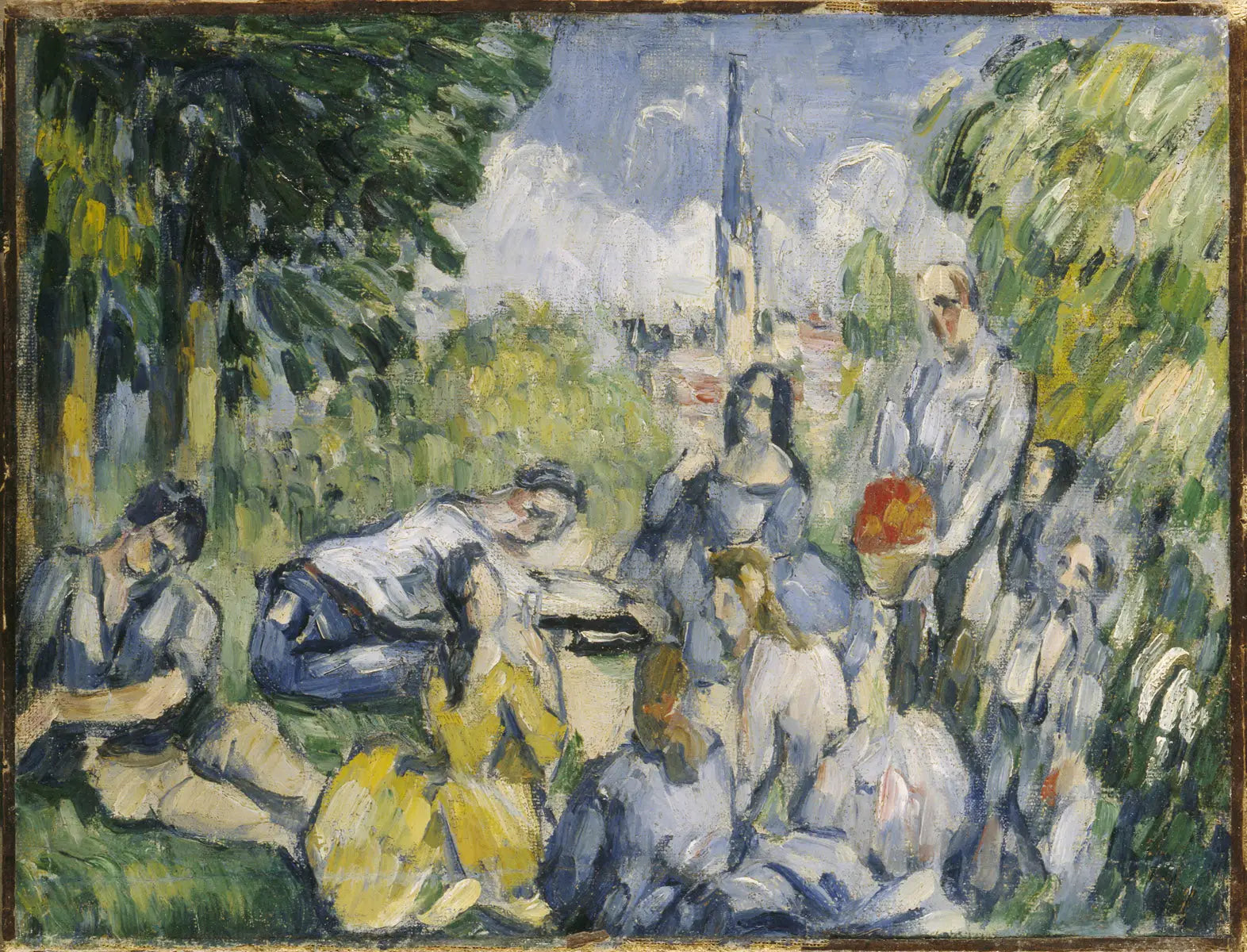 Reproduction du tableau « Le Déjeuner sur l'herbe - Paul Cézanne » par Alpha Reproduction en peinture à l’huile