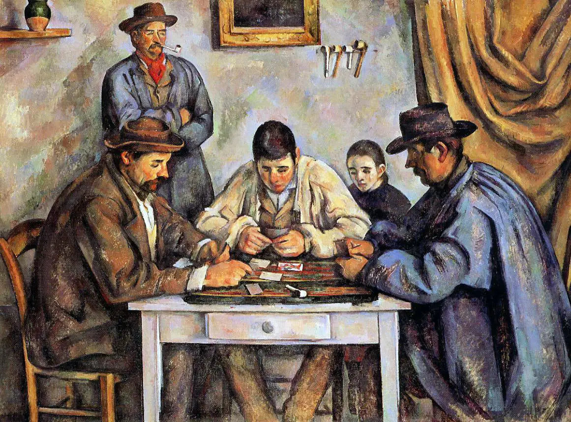 Reproduction du tableau « Les joueurs de cartes - Paul Cézanne » par Alpha Reproduction en peinture à l’huile