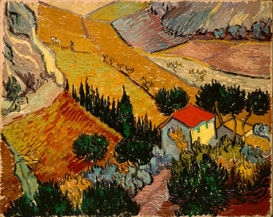 Paysage avec une maison et un laboureur - Van Gogh