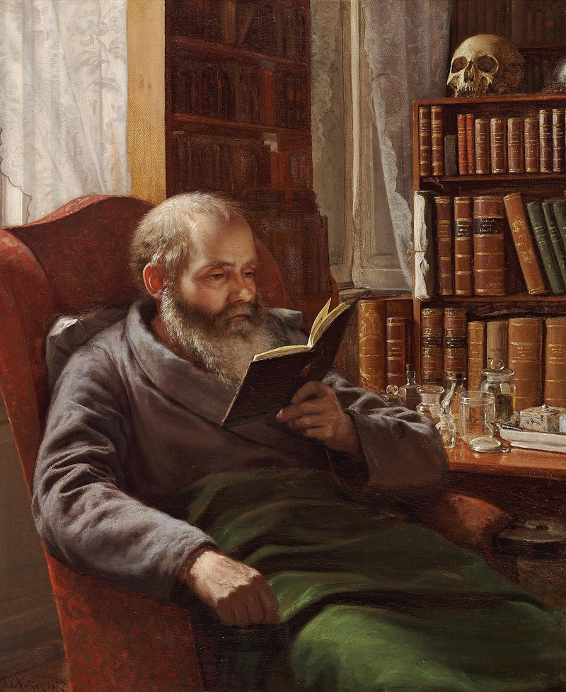 कलाकार के गोद लिए पिता का चित्र, पशु विज्ञानी और प्रोफेसर हेनरिक निकोलाई क्रॉयर - पीडर सेवरिन क्रॉयर