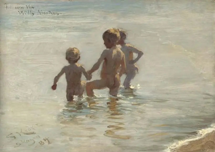 Une journée d’été sur la plage sud de Skagen. Étude. - Peder Severin Krøyer - Alpha Reproduction