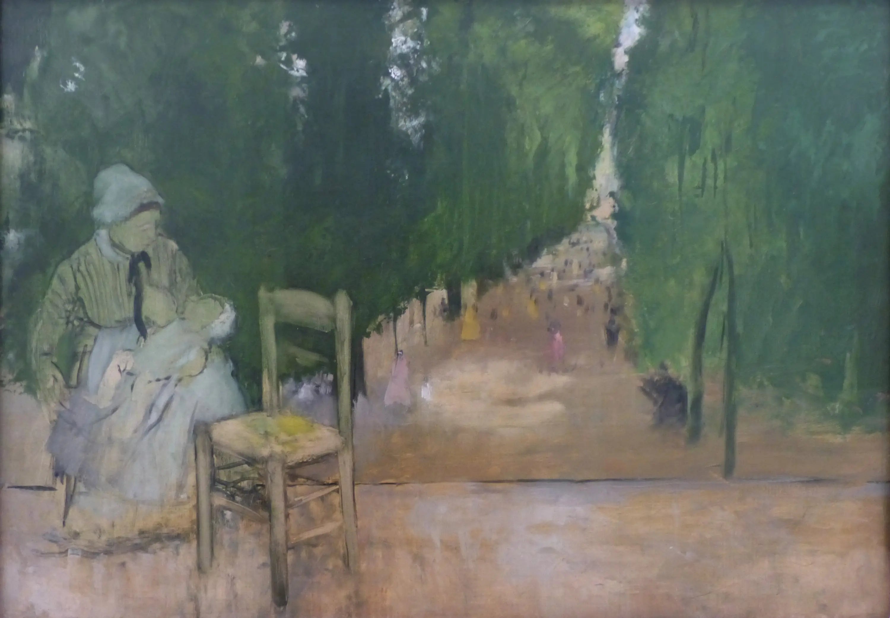 Reproduction du tableau « Une nourrice au jardin du Luxembourg - Edgar Degas » par Alpha Reproduction en peinture à l’huile