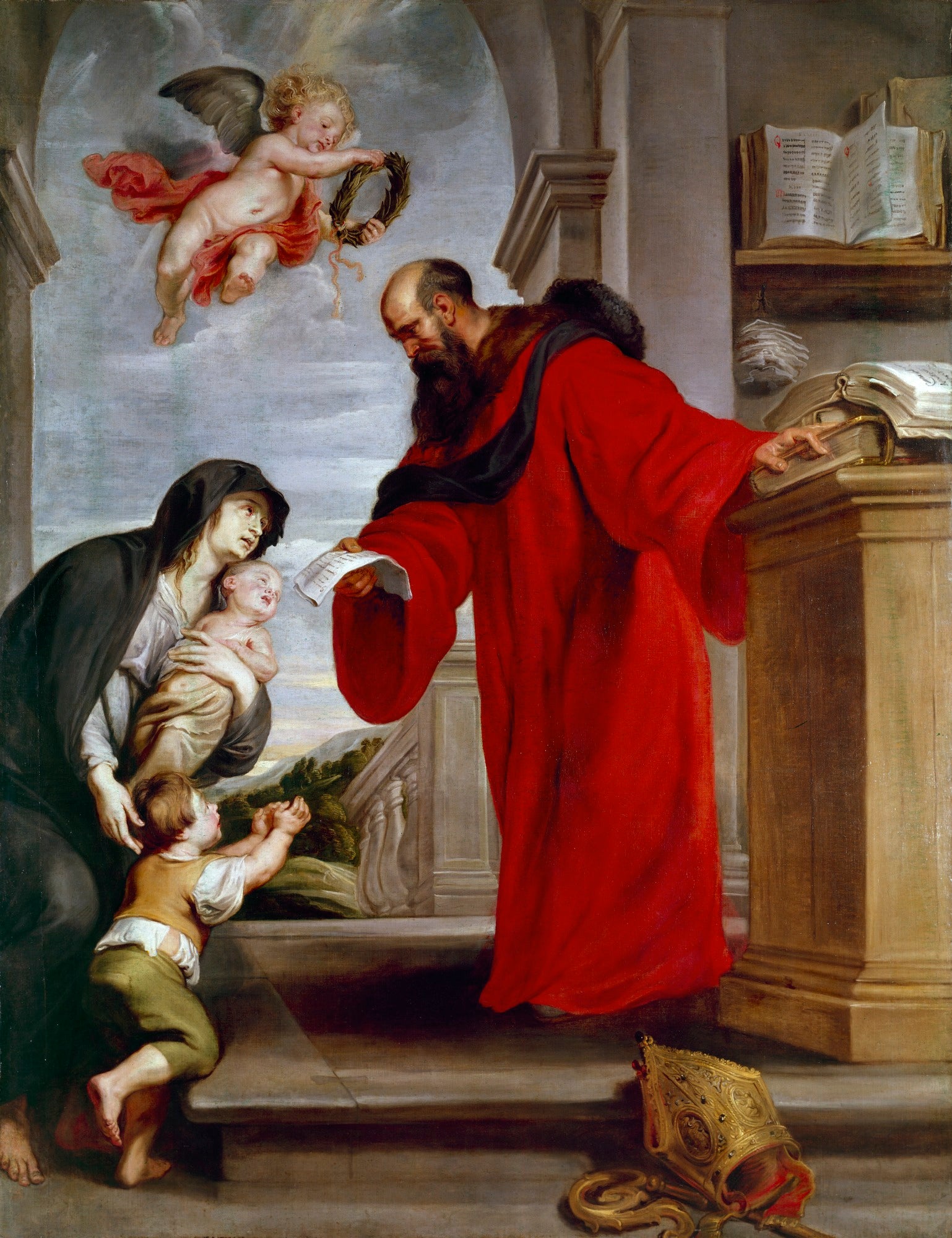 Saint Yves de Tréguier, patron des avocats, défenseur des veuves et des orphelins - Peter Paul Rubens