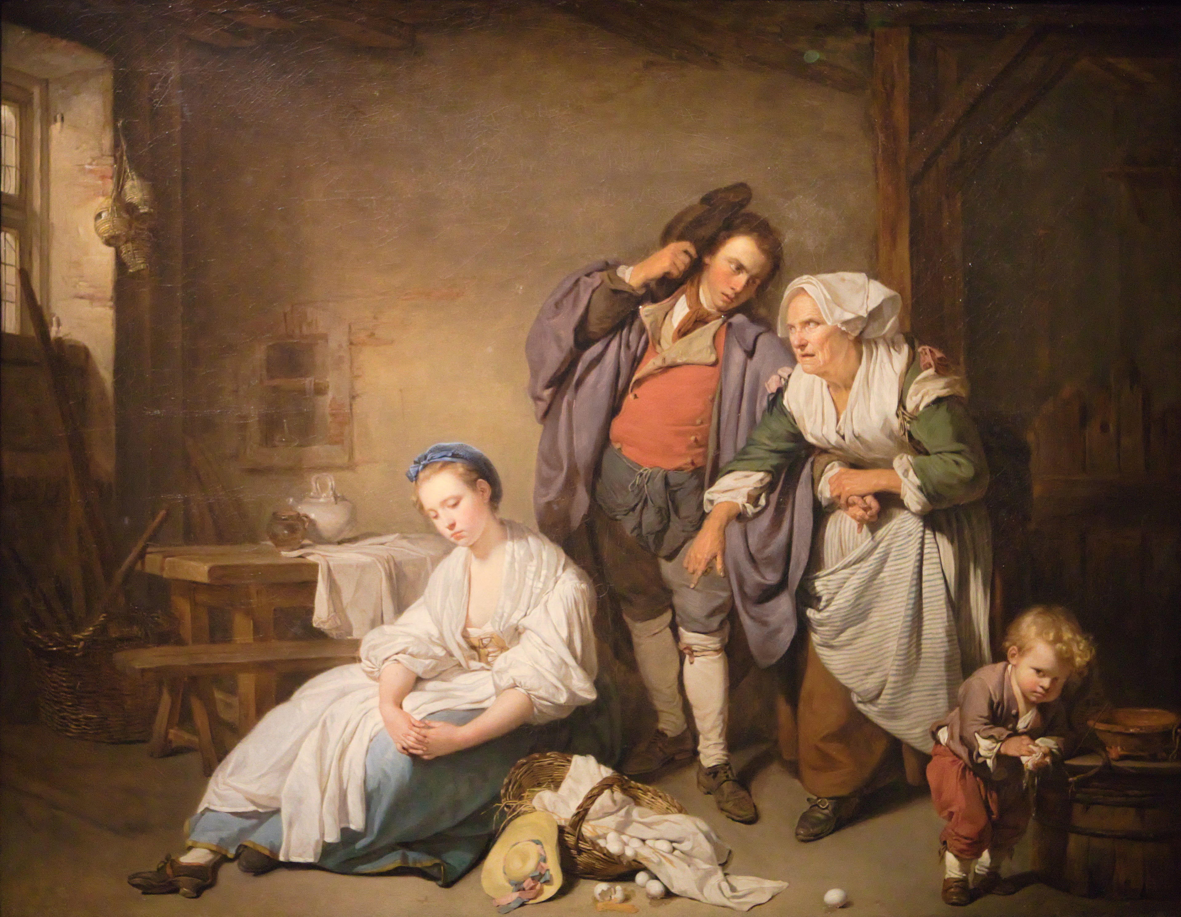 Les Œufs cassés - Jean-Baptiste Greuze - Alpha Reproduction