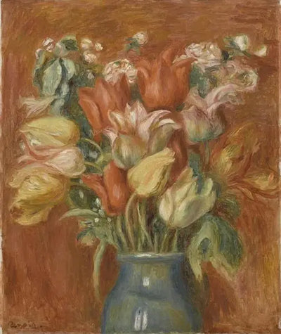 Reproduction du tableau « Bouquet de tulipes - Pierre-Auguste Renoir » par Alpha Reproduction en peinture à l’huile