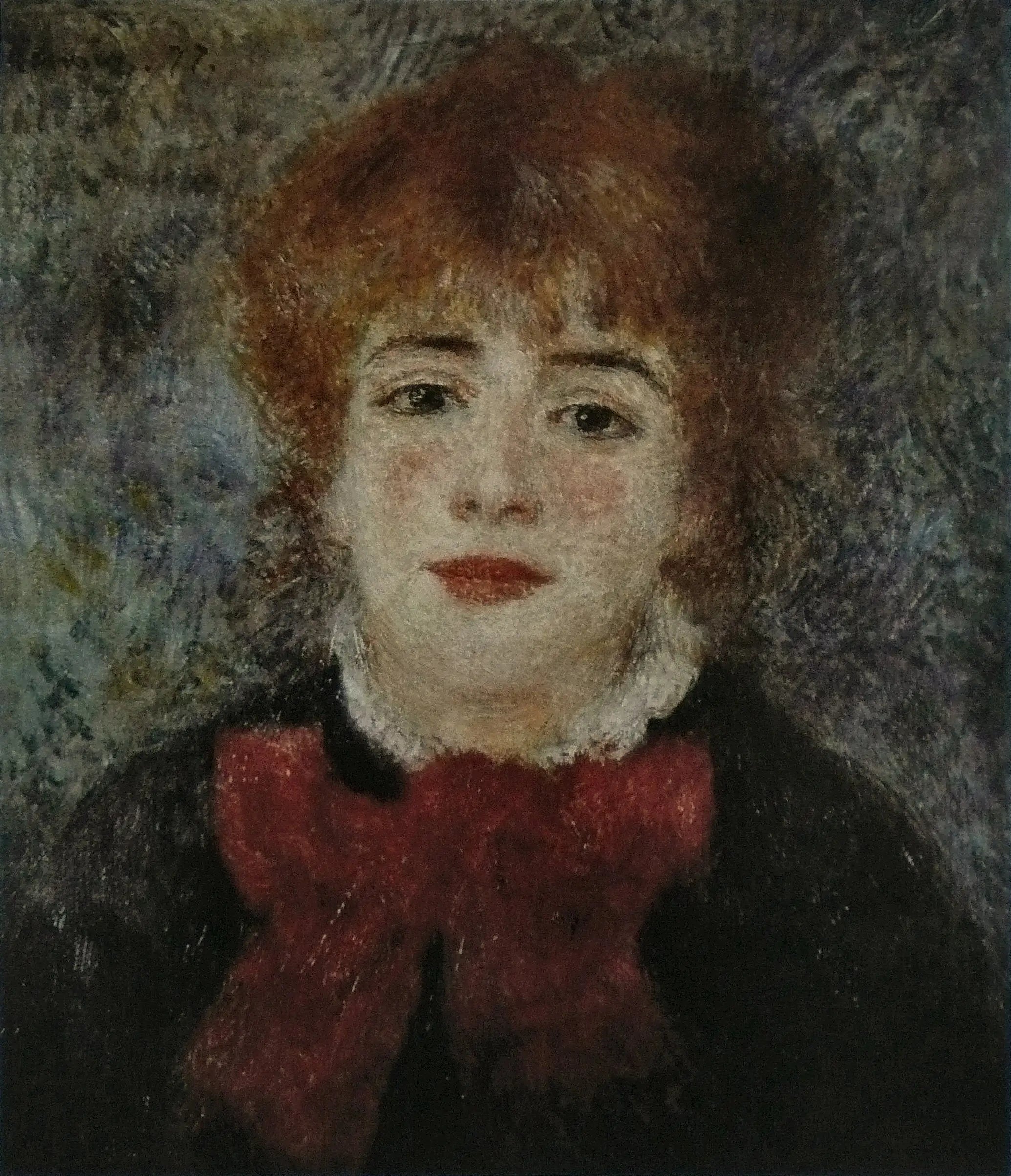 Reproduction du tableau « Portrait de Jeanne Samary - Pierre-Auguste Renoir » par Alpha Reproduction en peinture à l’huile
