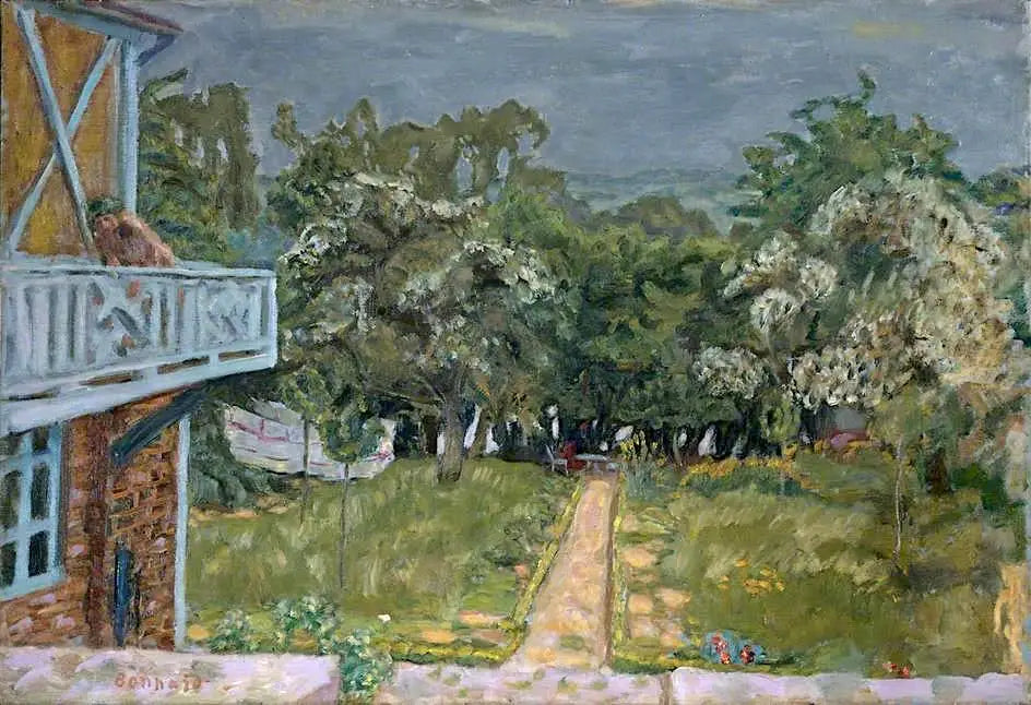 Reproduction du tableau « Balcon bleu - Pierre Bonnard » par Alpha Reproduction en peinture à l’huile