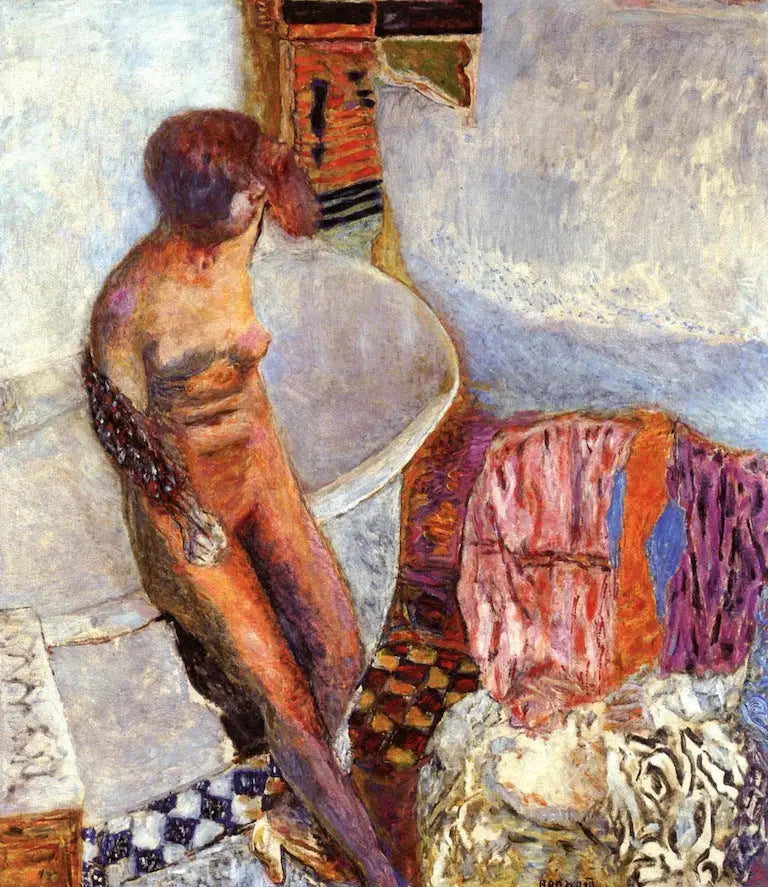 Reproduction du tableau « Nu à la baignoire - Pierre Bonnard » par Alpha Reproduction en peinture à l’huile