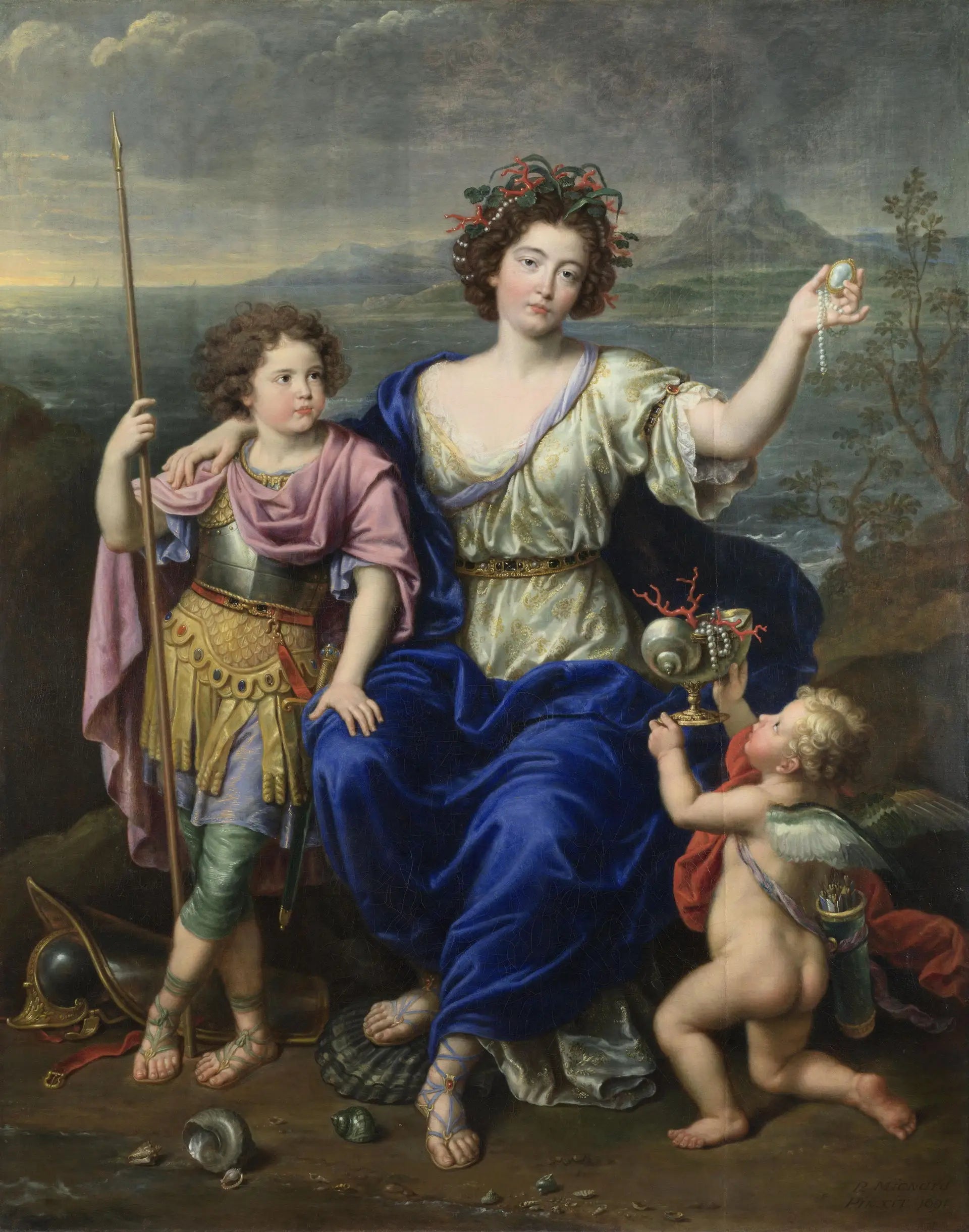 La marquise de Seignelay et deux de ses fils - Pierre Mignard - Alpha Reproduction
