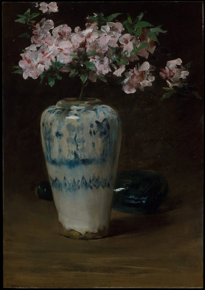 Azalée rose — Vase chinois - William Merritt Chase - Alpha Reproduction