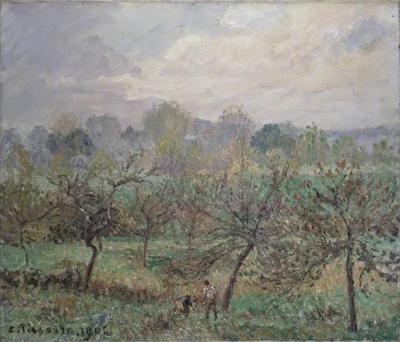 Reproduction du tableau « Automne, Brume Matinale, Éragny-sur-Epte - Camille Pissarro » par Alpha Reproduction en peinture à l’huile