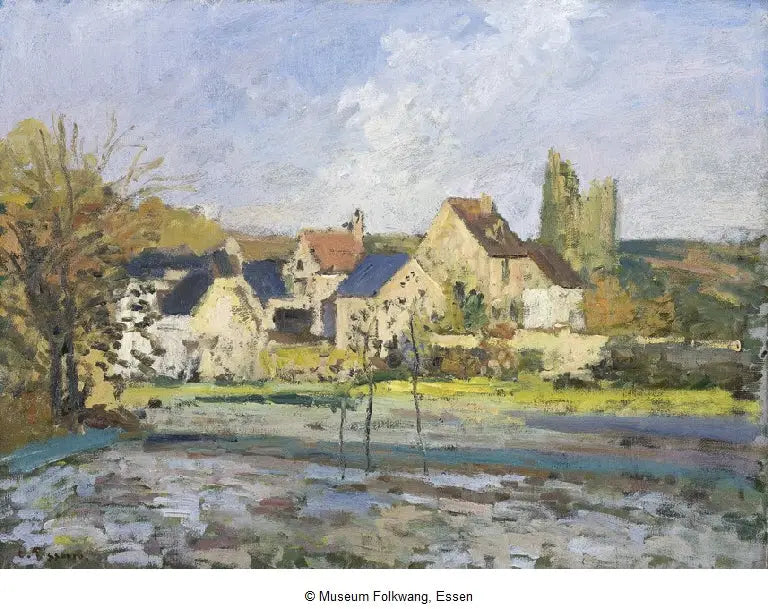 Reproduction du tableau « L'Ermitage à Pontoise, neige - Camille Pissarro » par Alpha Reproduction en peinture à l’huile