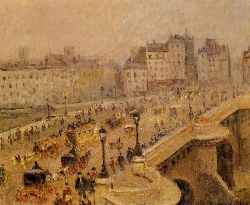 Reproduction du tableau « Le Pont-Neuf, Brume (Deuxième Série) - Camille Pissarro » par Alpha Reproduction en peinture à l’huile