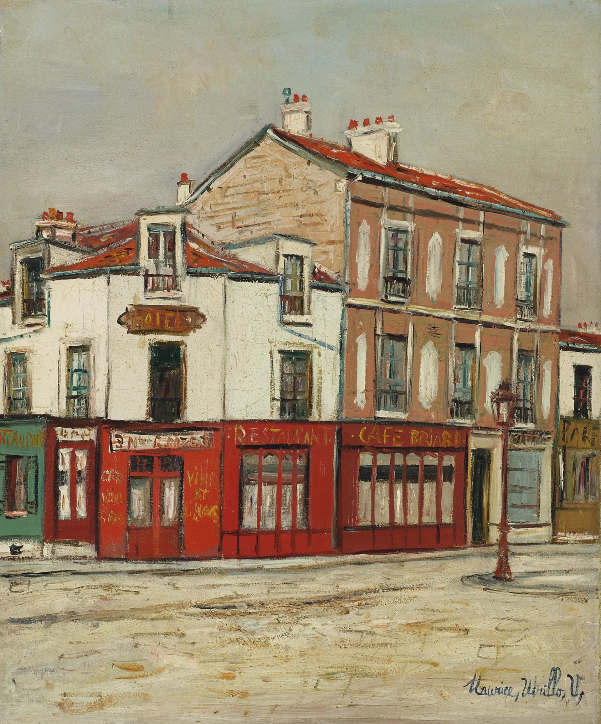 Place du marché au Vésinet - Maurice Utrillo