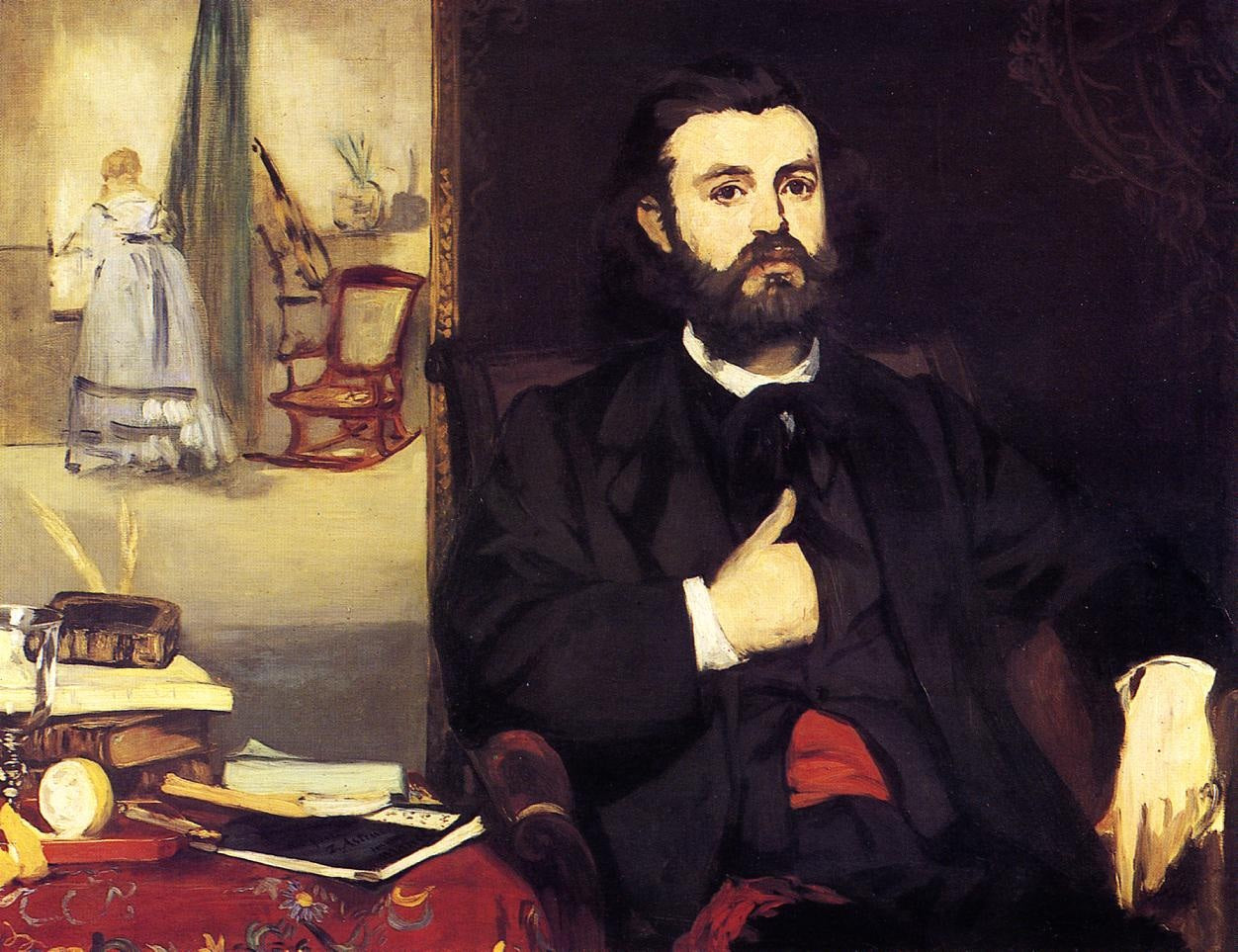 Reproduction du tableau « Portrait de Zacharie Astruc - Édouard Manet » par Alpha Reproduction en peinture à l’huile
