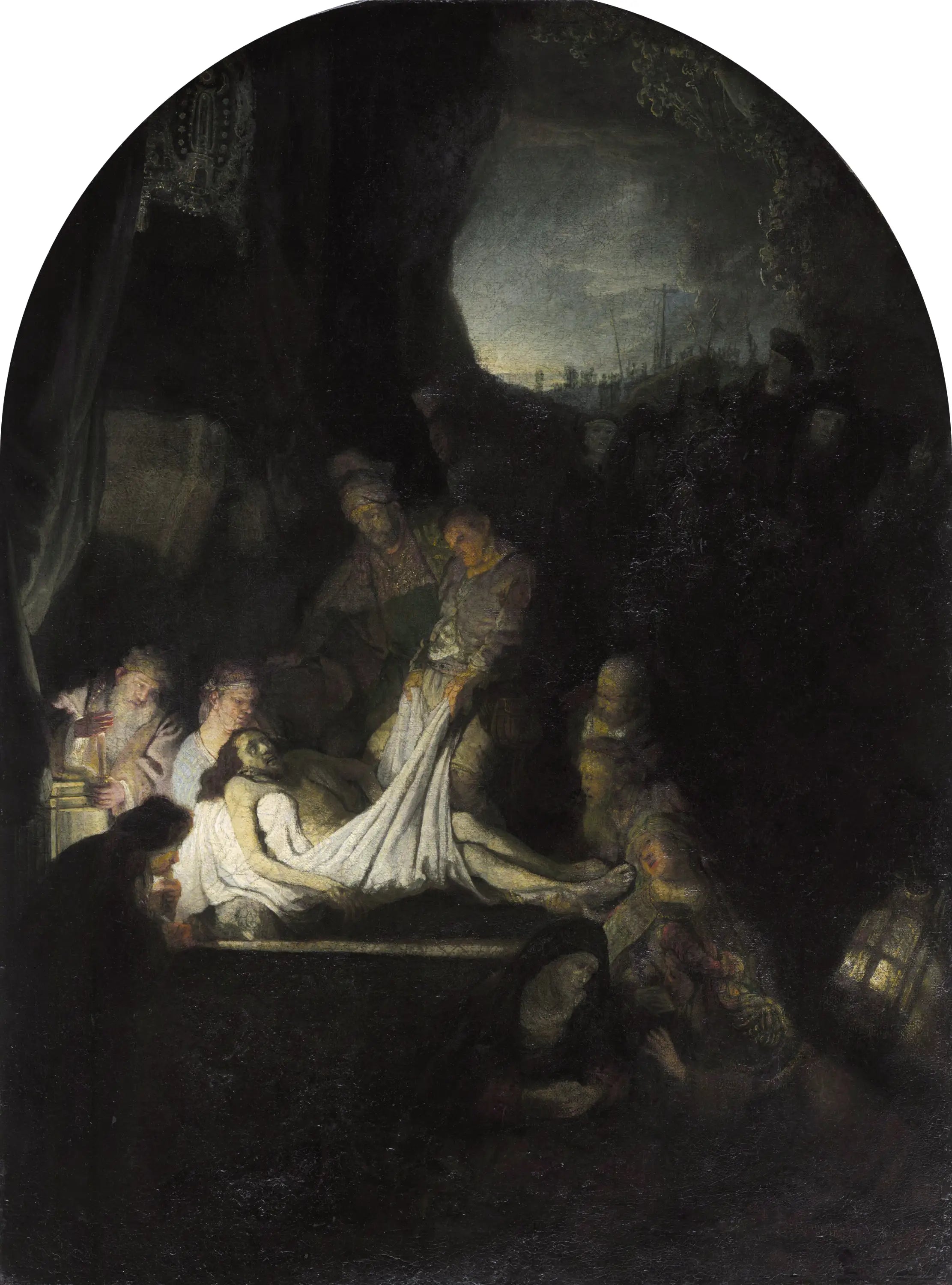 Reproduction du tableau « Mise au tombeau - Rembrandt » par Alpha Reproduction en peinture à l’huile