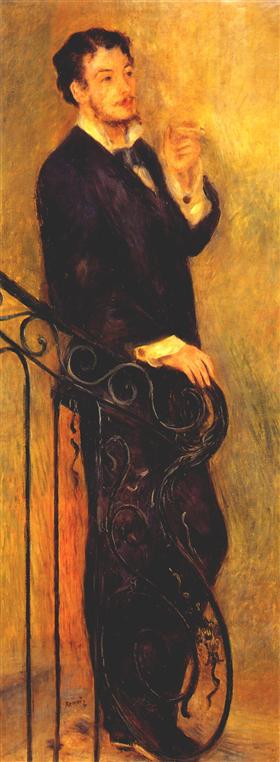Reproduction du tableau « Homme dans un escalier - Pierre-Auguste Renoir » par Alpha Reproduction en peinture à l’huile