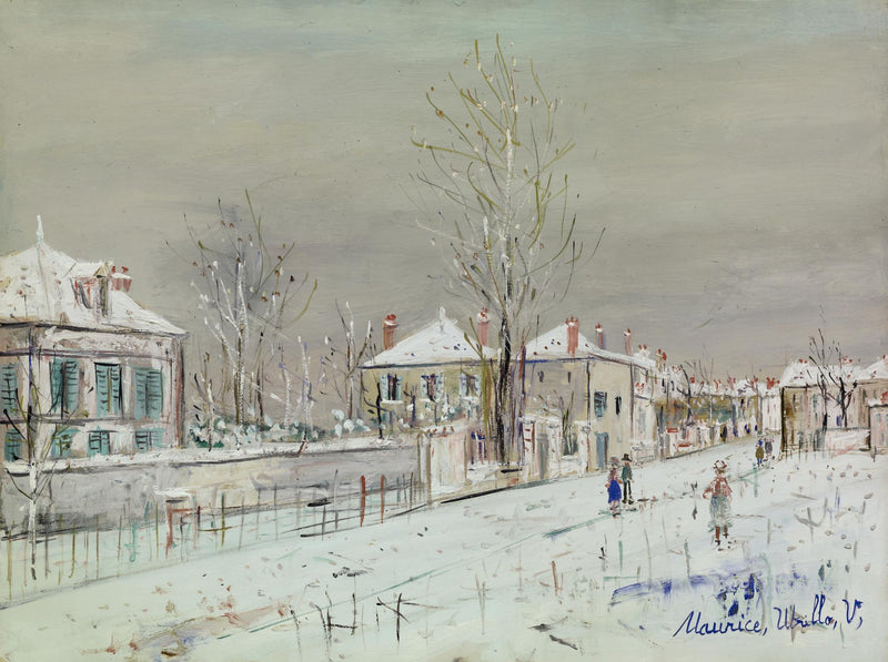 Rue au Vésinet sous la neige (1941) - Maurice Utrillo